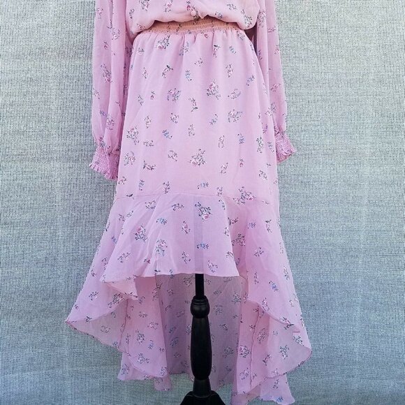 1. State Asymmetrical Long sleeves Floral Dress Womens. Size Small. NWT $119 - Picture 10 of 12